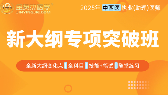 2025年中西医执业医师新大纲专项突破班